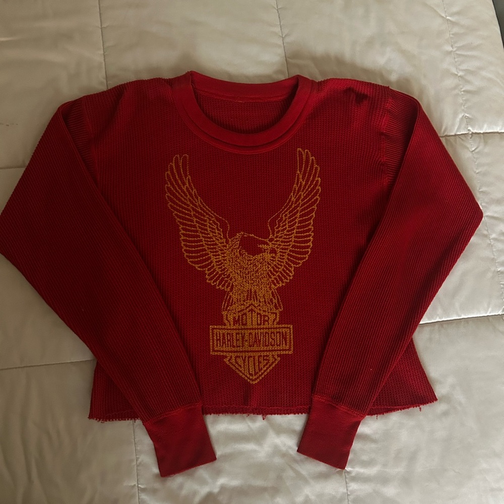 Harley-Davidson Red Long Sleeve Top